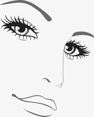 手绘五官免抠