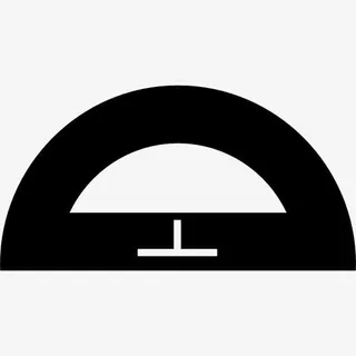 工作室的半圆形的工具来测量角度图标免抠