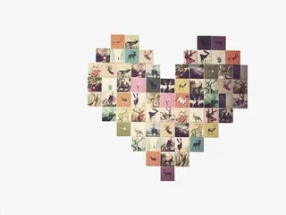 心形小鹿照片免抠