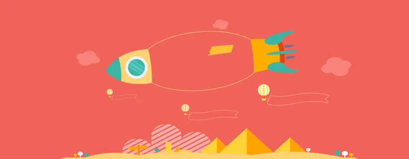 618几何手绘卡通红色电商海报背景高清