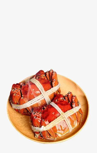 蒸熟阳澄湖大闸蟹盘装免抠