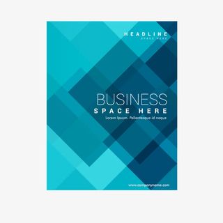 蓝色简约渐变简历封面免抠