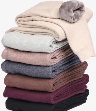 棉裤羊毛裤双层加厚保暖裤免抠