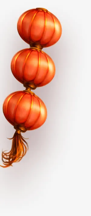 红色节日手绘灯笼免抠