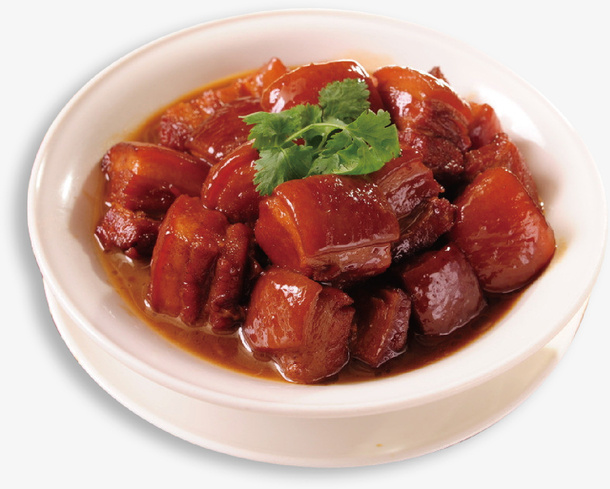 风味红烧肉设计平面免抠