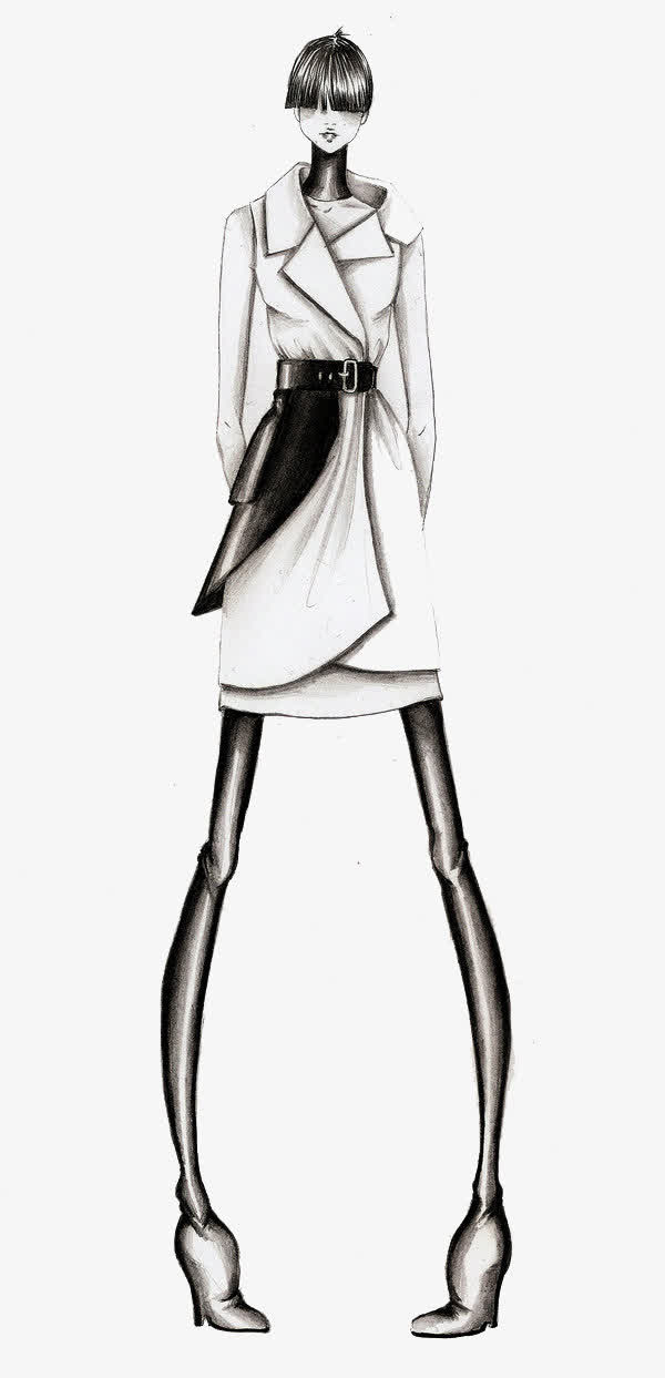 女士风衣免抠