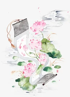 唯美古风手绘插画免抠手绘/卡通手绘元素 唯美古风手绘插画免抠手绘/卡通手绘元素