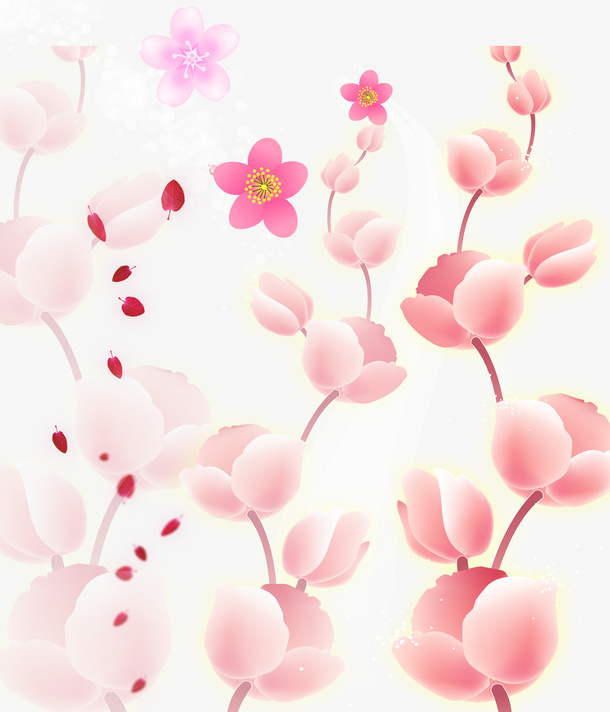 装饰花朵漂浮花瓣免抠