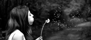 唯美女孩蒲公英高清