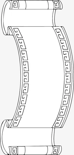 中国风卷轴矢量图免抠