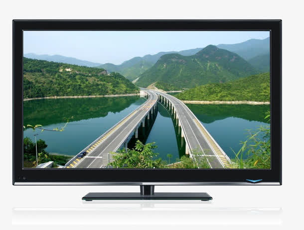 4K硬屏液晶电视虚拟环绕声免抠