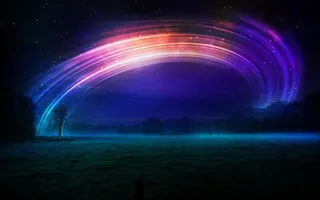 绚丽极光星空星辰免抠