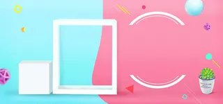 清新拼色夏季促销淘宝天猫电商banner高清