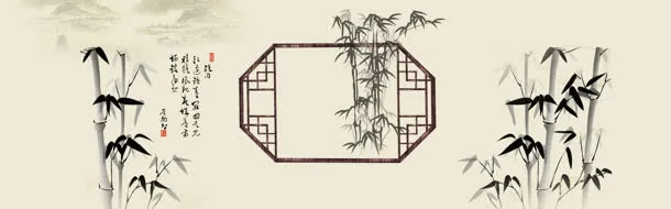 中国风门窗背景banner