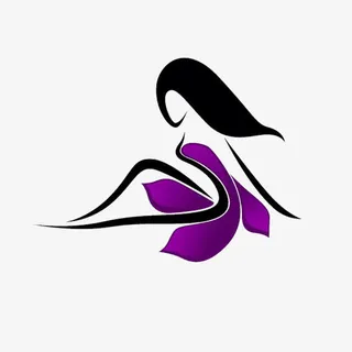 美女长发轻盈减肥logo免抠