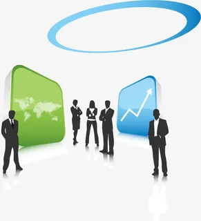 商务人士剪影素材免抠