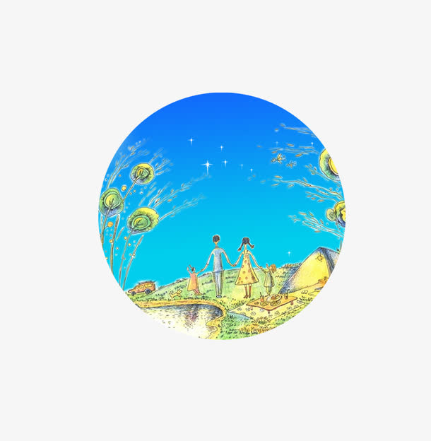 卡通一家人免抠