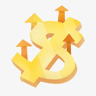 美元上升箭头免抠