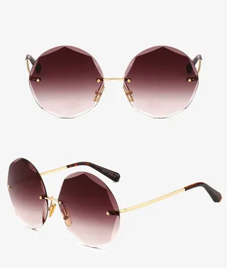 褐色潮牌太阳镜PNG免抠