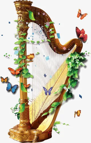 古风创意乐器装饰元素免抠