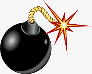 卡通黑色炸弹素材免抠