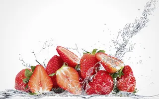 清新草莓背景素材高清