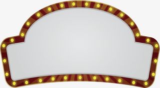 黄色霓虹灯灯牌免抠