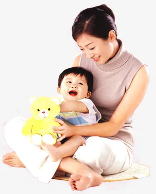 关怀母爱母子人物免抠