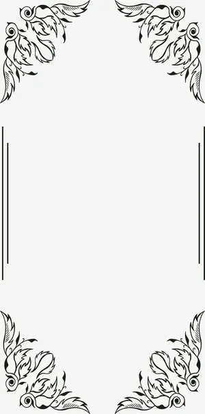黑色线条框架免抠