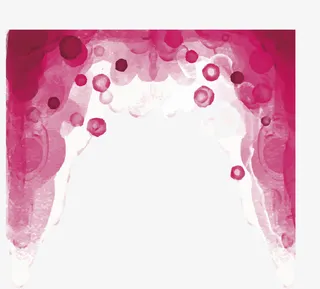 矢量手绘红色晕染免抠