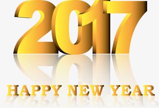 矢量2017年金色字体免抠