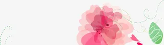 粉色可爱晕染花朵免抠