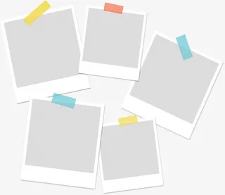 旅游纪念卡通照片墙免抠