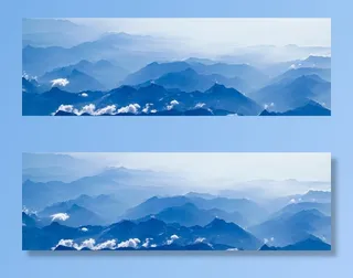 蓝色渐变山林简约背景高清摄影风景背景