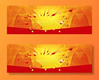 淘宝天猫双几何图形背景免抠