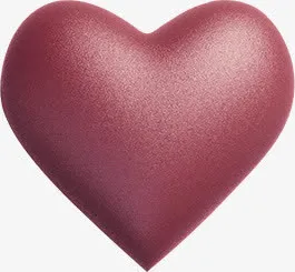手绘红色磨砂爱心免抠