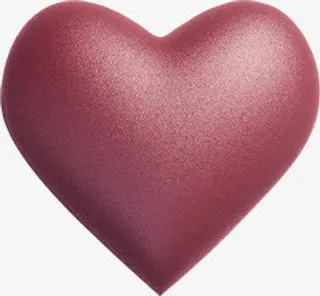 手绘红色磨砂爱心免抠