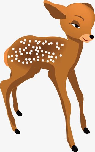 卡通梅花鹿免抠