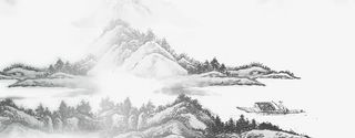 中国风水墨山水免抠
