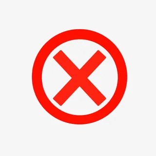 红色禁止叉号免抠