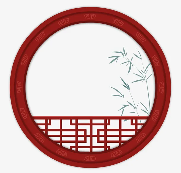 古风窗户国潮边框中国风免抠