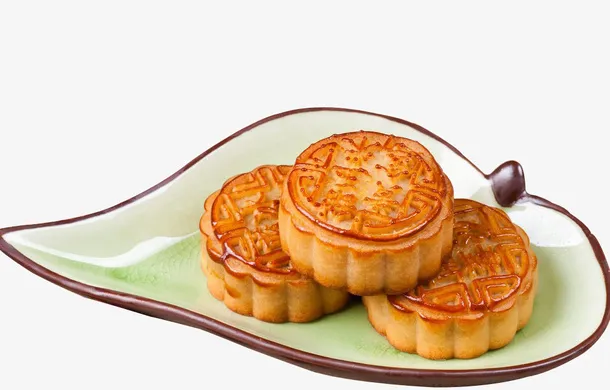 中秋节月饼实物图元素免抠
