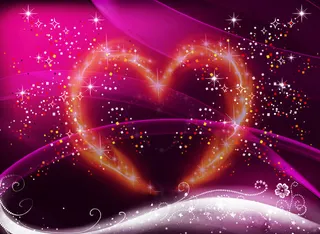 爱心星光粉色七夕情人节海报背景