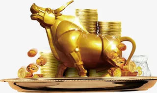 牛市金钱发光金牛免抠png实物免抠