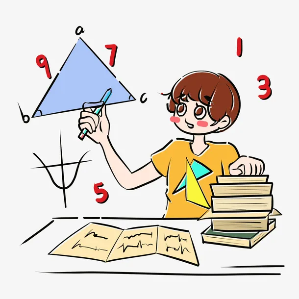 学习数学的女孩免抠