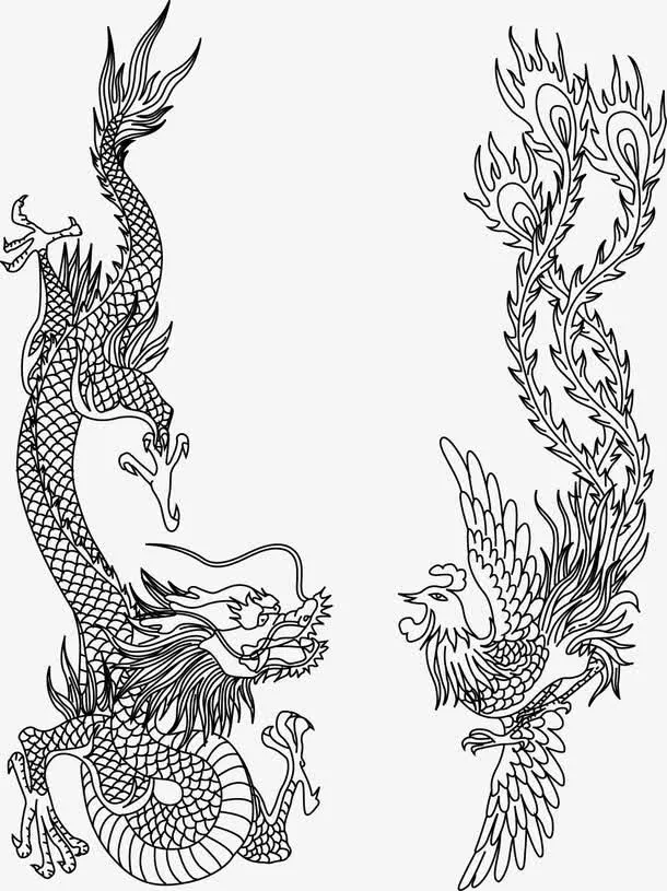 龙凤呈祥矢量图免抠