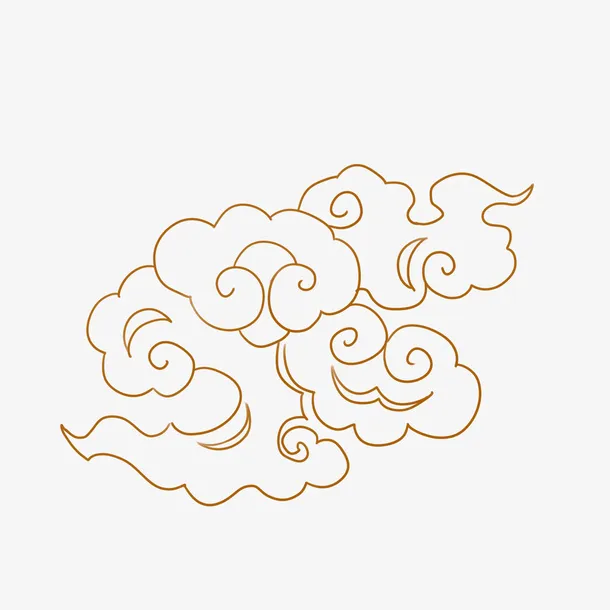 中国风手绘水墨风景山水徽派建筑 3免抠