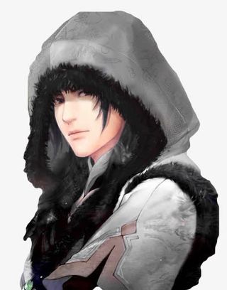 绿衣毛绒装男子古风立绘免抠