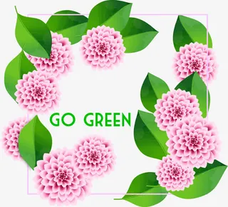 矢量花朵边框素材免抠