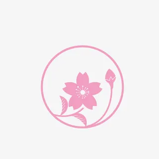 樱花 花纹 淡粉色免抠